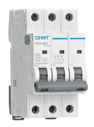 Выключатель автоматический CHINT NB8-40J 3P 25А 6кА х-ка C
