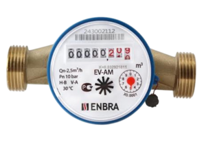 Счётчик учёта холодной воды ENBRA EV-AM L130 D20 В, без сгонов