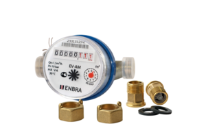 Счётчик учёта холодной воды ENBRA EV-AM L110 D15 B, со сгонами
