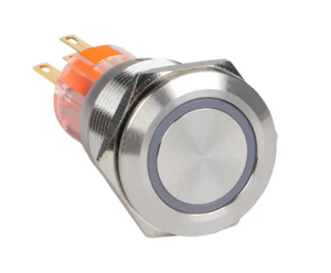 Кнопка EKF S-Pro67 19 мм без фикс. с белой подсв. 24В