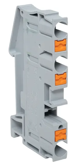 Клеммная EKF колодка пружинная 6 Push-in 3 вывода серая