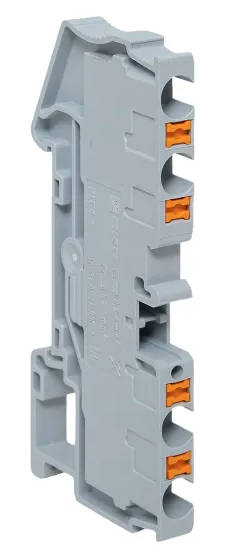 Клеммная EKF колодка пружинная 4 Push-in 4 вывода серая
