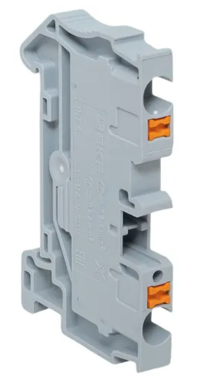 Клеммная EKF колодка пружинная 4 Push-in серая