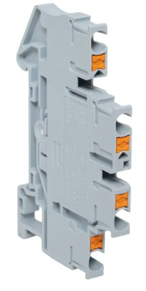 Клеммная EKF колодка пружинная двухуровневая 2.5 Push-in серая