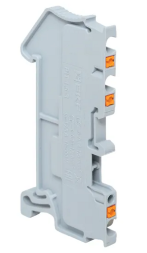 Клеммная EKF колодка пружинная 1,5 Push-in 3 вывода серая