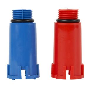 Заглушка PP-R син/красн удл. 1/2" VALFEX