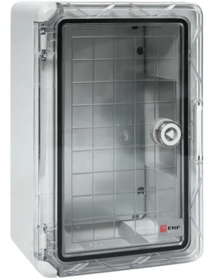Бокс EKF пластиковый с монтажной платой прозр. дверь 300х200х130 мм IP65