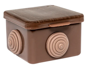 Коробка распаячная EKF PROxima КМР-030-036 пылевлагозащитная, 4 мембранных ввода (65х65х45) тёмное дерево