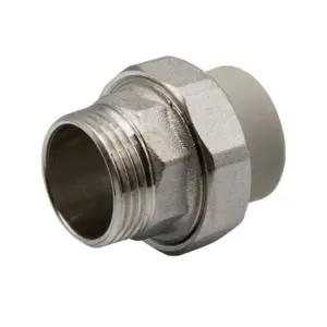 Муфта комбинированная разъёмная нар 25х1'' EVER® plast серый