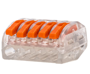 Клемма REXANT соед. многоразовая, 5-проводная прозрачная (0,08-4 мм2)