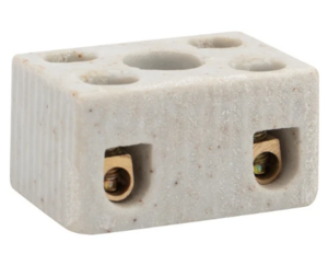 Клемма керамическая винтовая REXANT 4 мм2 2 пары контактов с крепежным отверстием