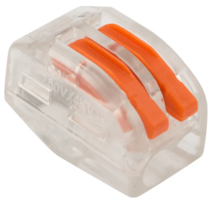 Клемма REXANT 2-проводная рычаг (0,08-2,5 (4) мм2) прозрачные