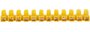 Клеммная винтовая колодка REXANT KВ-6 2,5-6, ток 6 A, полипропилен желтый
