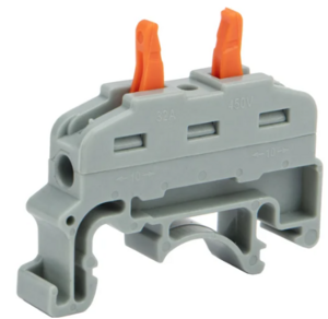 Клемма REXANT СМК 222-421D проходная 1-полюсная, с креплением на DIN-рейку (0,08-4 мм²), серая