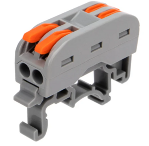 Клемма REXANT СМК 222-422D проходная 2-полюсная, с креплением на DIN-рейку (0,08-4 мм²)