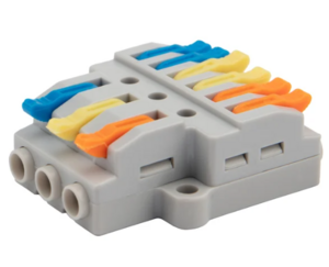 Клемма REXANT СМК 3х2 проходная разветвительная 3 полюса, с монтажной площадкой