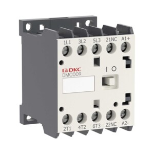 Миниконтактор DKC YON DMC009 9A 4кВт AC3 3P 220В AC 1НО