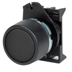 Кнопка DKC плоская без фиксации черная