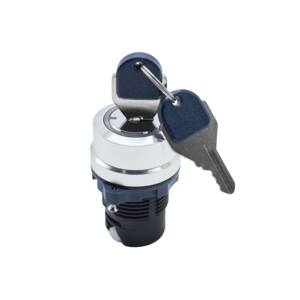 Переключатель DKC с ключом на 2 положения с фиксацией стандартная ручка, черный, алюминий