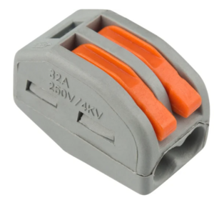 Универсальная клемма REXANT СМК 222-412, 2-проводная серая 0,08-2,5/4 мм² 32 А