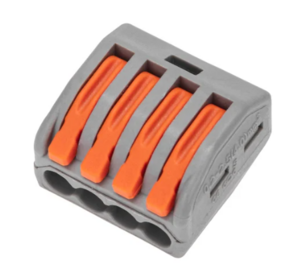 Универсальная клемма REXANT СМК 222-414, 4-проводная серая 0,08-2,5/4 мм²