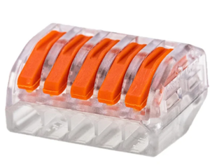 Универсальная клемма REXANT СМК 222-415, 5-проводная прозрачная 0,08-2,5/4 мм²