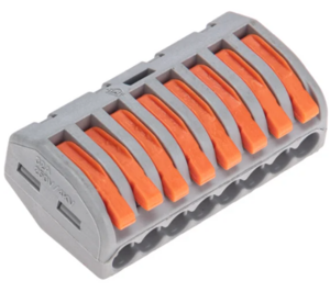 Универсальная клемма REXANT СМК 222-612/221-612, 2-проводная серая 0,5-4/6 мм²