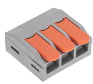 Универсальная клемма REXANT СМК 222-613/221-613, 3-проводная серая 0,5-4/6 мм²