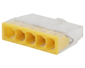 Экспресс-клемма REXANT СМК 2273-205, 5-проводная 0.5-2.5 мм², прозрачная, блистер