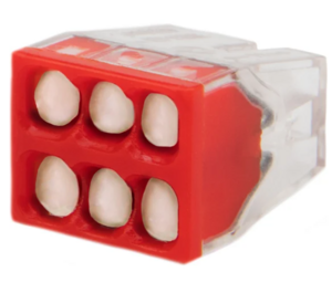 Экспресс-клемма с пастой REXANT СМК 2273-246, 6-проводная 0.5-2.5 мм², прозрачная