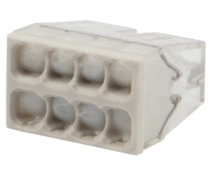 Экспресс-клемма с пастой REXANT СМК 2273-248, 8-проводная 0.5-2.5 мм², прозрачная, блистер