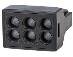 Экспресс-клемма с пастой REXANT СМК 773-306, 6-проводная до 2,5 мм² серая