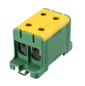 Клемма вводная силовая REXANT КВС 16-95мм² 2-рядная желто-зеленая PE распределительная