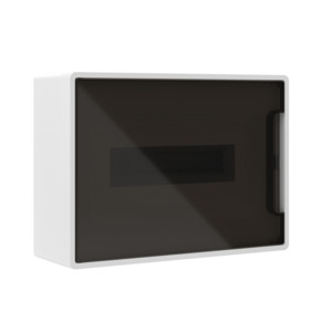 Щит DKC 12 модулей настенный FRAME, белый, с тонированной дверцей, с 2 шинами PEN