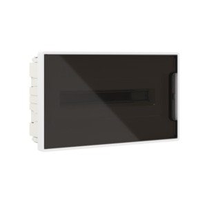 Щиток DKC 12 мод встраиваемый FRAME, белый, с тонированной дверцей, с 2 шинами PEN