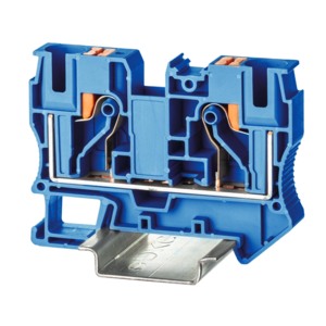 Клемма DKC проходная зажим push-in 2 точки подключения 10кв.мм син. vpr-10-bu