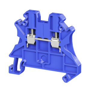 Клемма DKC проходная, винтовой зажим, 2 точки подключения, 4 кв.мм, синяя