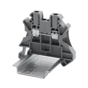 Клемма DKC проходная, винтовой зажим, 2 точки подключения, 4 кв.мм, серая