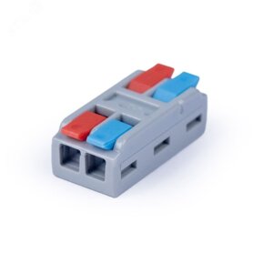 Клемма Cabeus MX-2 соединительная универсальная проходная 2 полюса с рычагом 0,08-4,0