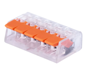 Клемма Cabeus MX-415 соединительная универсальная 5-ти проводная с рычагом 0,14-2,5/4,0 WAGO 221-415