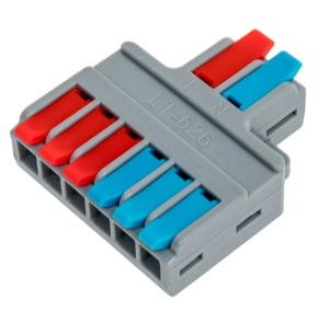 Клемма Cabeus MX-626 соединительная универсальная проходная 2-6 полюса с рычагом 0,08-6,0