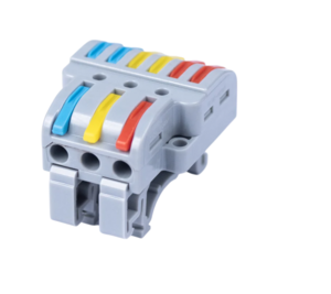 Клемма Cabeus MX-633Dсоединительная универсальная проходная 3-6 полюса с рычагом на DIN-рейку 0,08-2,5/4,0