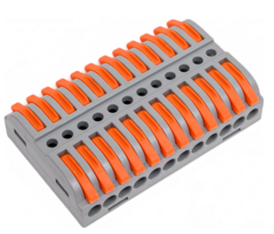 Клемма Cabeus MX223-12 соединительная универсальная проходная 12 полюсов с рычагом 0,08-2,5/4,0