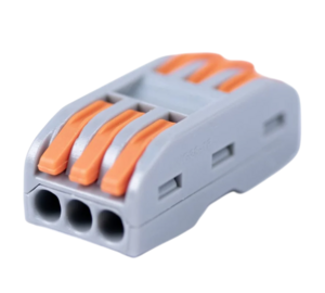 Клемма Cabeus PCT-223 соединительная универсальная проходная 3 полюса с рычагом 0,08-2,5/4,0