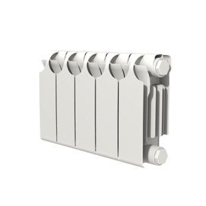 Радиатор Теплоприбор отопления биметаллический БР1-200/05, с межосевым расстоянием 200мм, 5 секций боковое