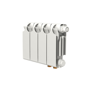 Радиатор отопления Теплоприбор биметаллический БР1-200/04 НПЛ, с межосевым расстоянием 200мм, 4 секции, нижнее подключение слева