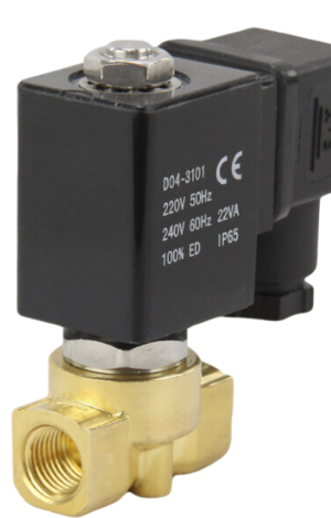 Клапан электромагнитный DN.ru VS700-PT-NC-24VDC 1 1/4" Ду32 Ру10 корпус - латунь, уплотнение - PTFE, присоединение - внутренняя резьба, прямого действия, нормально-закрытый катушка - 24В