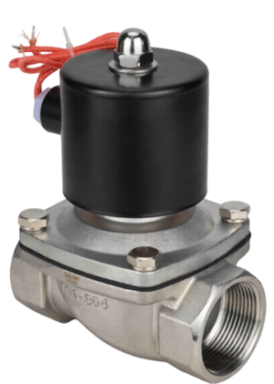 Клапан электромагнитный DN.ru VS131-VT-NC-220VAC 3/8" Ду10 Ру10 корпус - нержавеющая сталь 304, уплотнение - Viton, резьбовой, нормально-закрытый, прямого действия, катушка - 220В