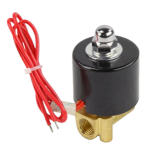 Клапан электромагнитный DN.ru VS100-VT-NC-24VDC 1/4" Ду8 Ру10, соленоидный двухходовой, корпус - латунь, уплотнение - Viton, резьбовой, нормально-закрытый, прямого действия, катушка - 24В