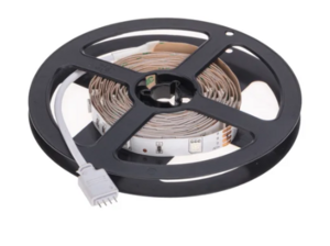 Лента светодиодная LAMPER 12В, SMD3030, 10,5Вт/м, 30 LED/м, RGB, 10мм, 3м, с разьемом для контроллера 4PIN, IP20